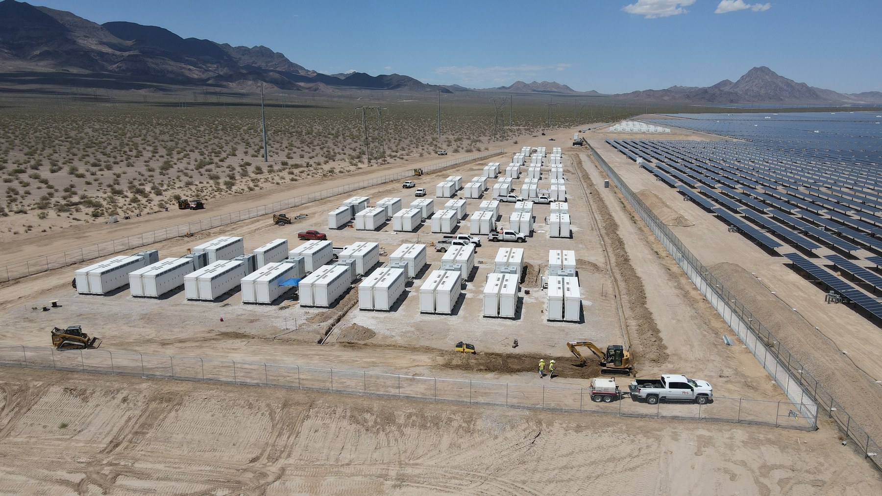 TransGrid battery storage project beside a solar array