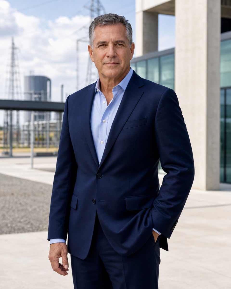 Synthetic leadership placeholder portrait of a fictional American man
